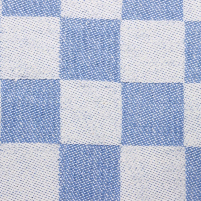 Vogue theedoek blauw geblokt 66cm