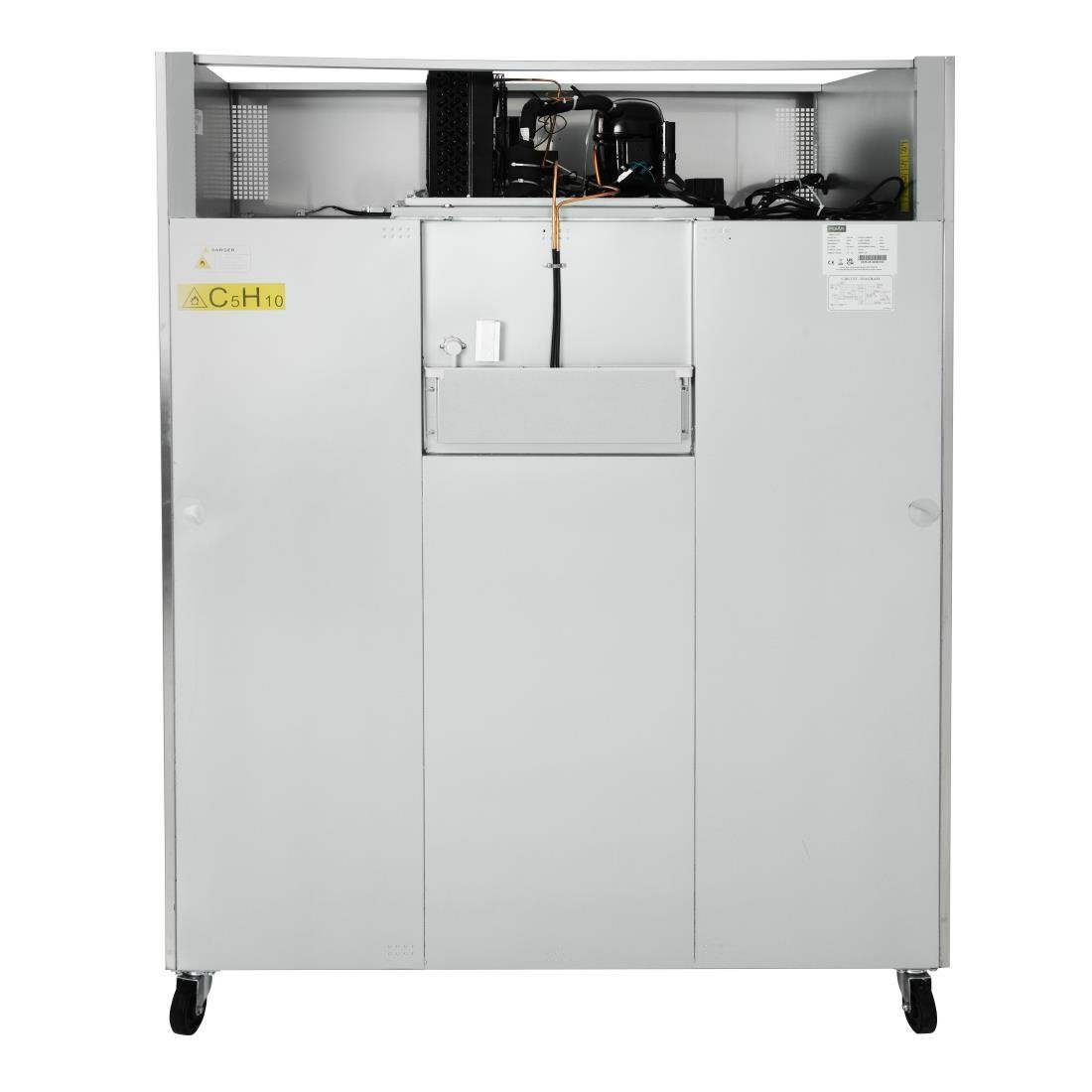 Polar u-serie staande dubbele deur vriezer 1300ltr