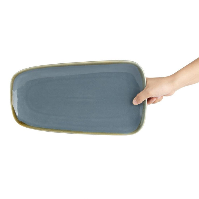 Olympia Kiln grote schalen blauw 33,5cm (4 stuks)