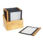 Securit menumappen set met houten box A4 zwart (20 stuks)