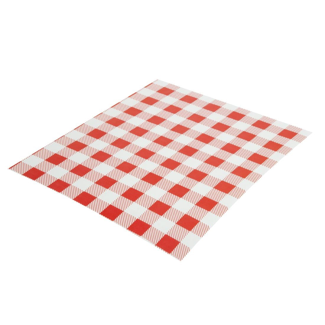 Rood Gingham vetvrij papier 31x38cm (200 stuks)