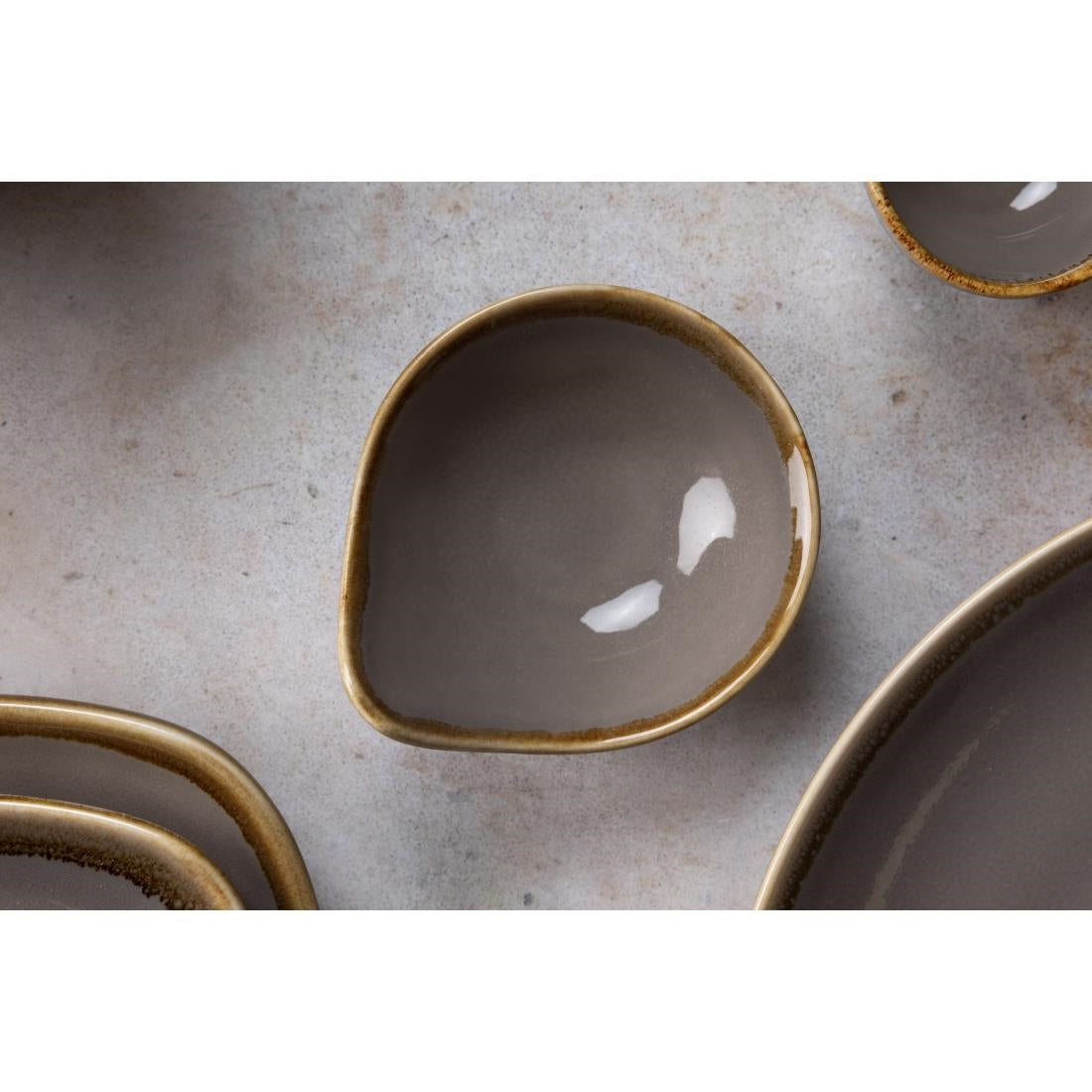 Olympia Kiln dipschaaltjes grijs 7cl (12 stuks)