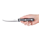 Olympia steakmessen met ronde punt zwart (12 stuks)