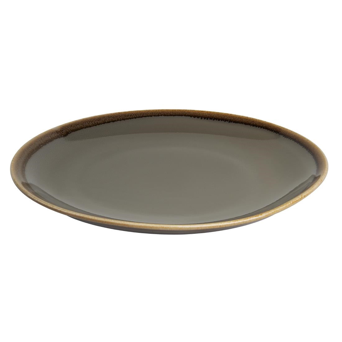 Olympia Kiln ronde coupeborden grijs 28cm (4 stuks)