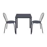 Bolero Adeline Stalen Vierkante Tafel 700mm Leisteen Blauw