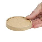 Colpac deksels voor magnetronbestendige kraft soepkommen recyclebaar 225ml en 350ml (500 stuks)