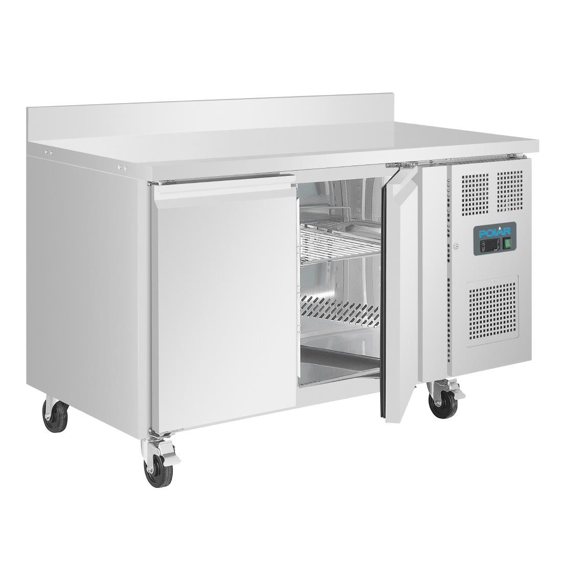 Polar U-Series Dubbele Deurs Werkbank koeling met Achterwand 282Ltr
