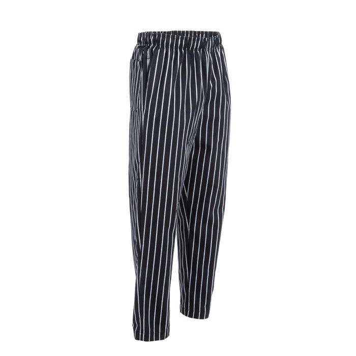 Chef Works Designer baggy koksbroek zwart-wit gestreept S