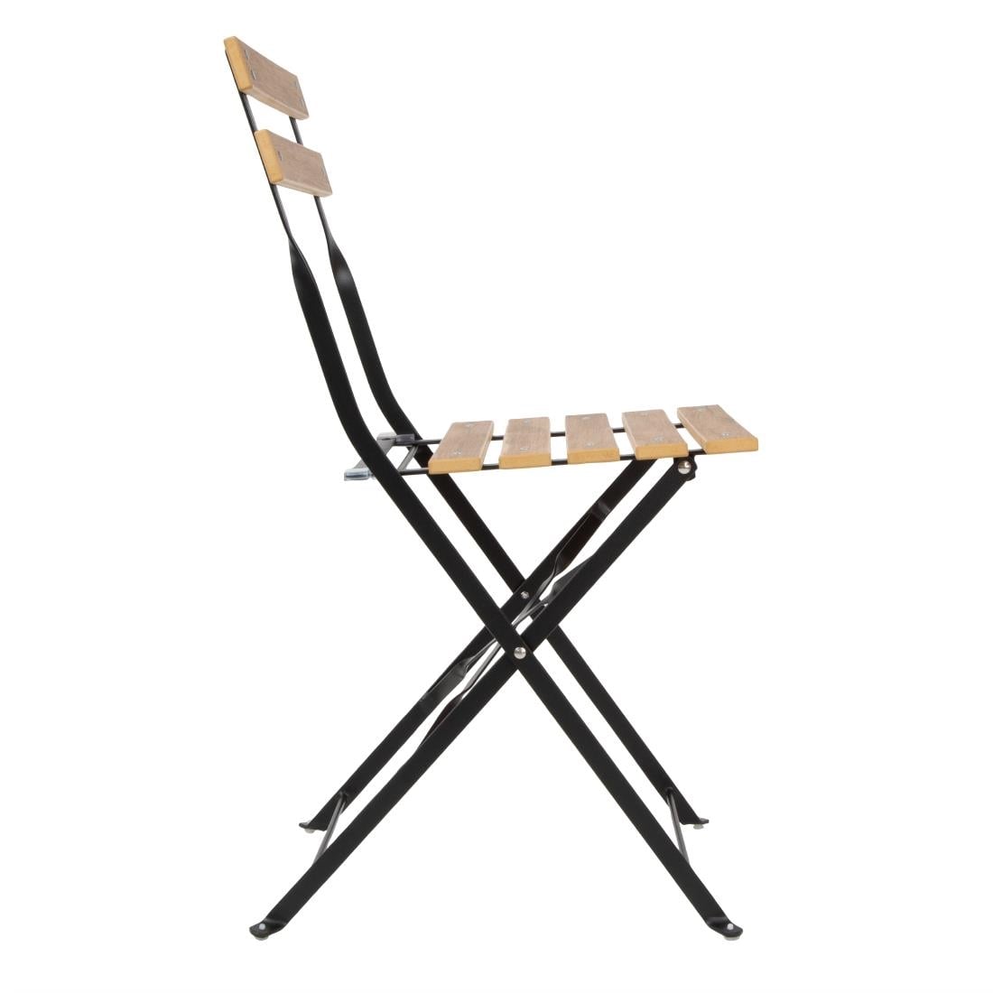 Bolero Perth Pavement Style Klapstoelen Met Houteffect (Pak Van 2)