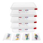 Araven GN 1/2 voedseldoos met deksel 4L (4 stuks)