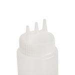Vogue portioneer knijpfles transparant met 3 spuitmonden 68cl