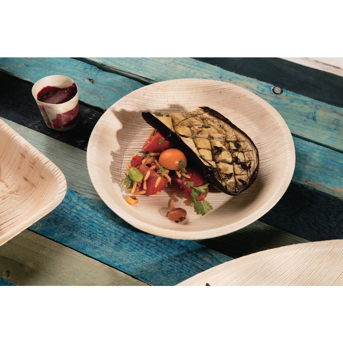 Fiesta Composteerbare Diepe Palmblad Borden Rond 175mm (Verpakking Van 100)