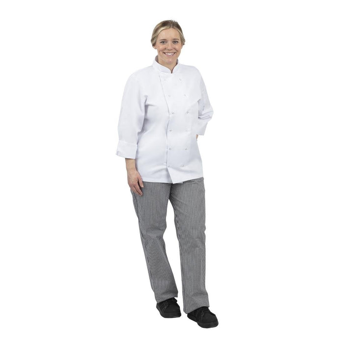 Whites Vegas unisex koksbroek zwart-wit geruit XL