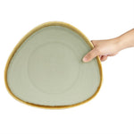 Olympia Kiln driehoekige borden mosgroen 28cm (4 stuks)