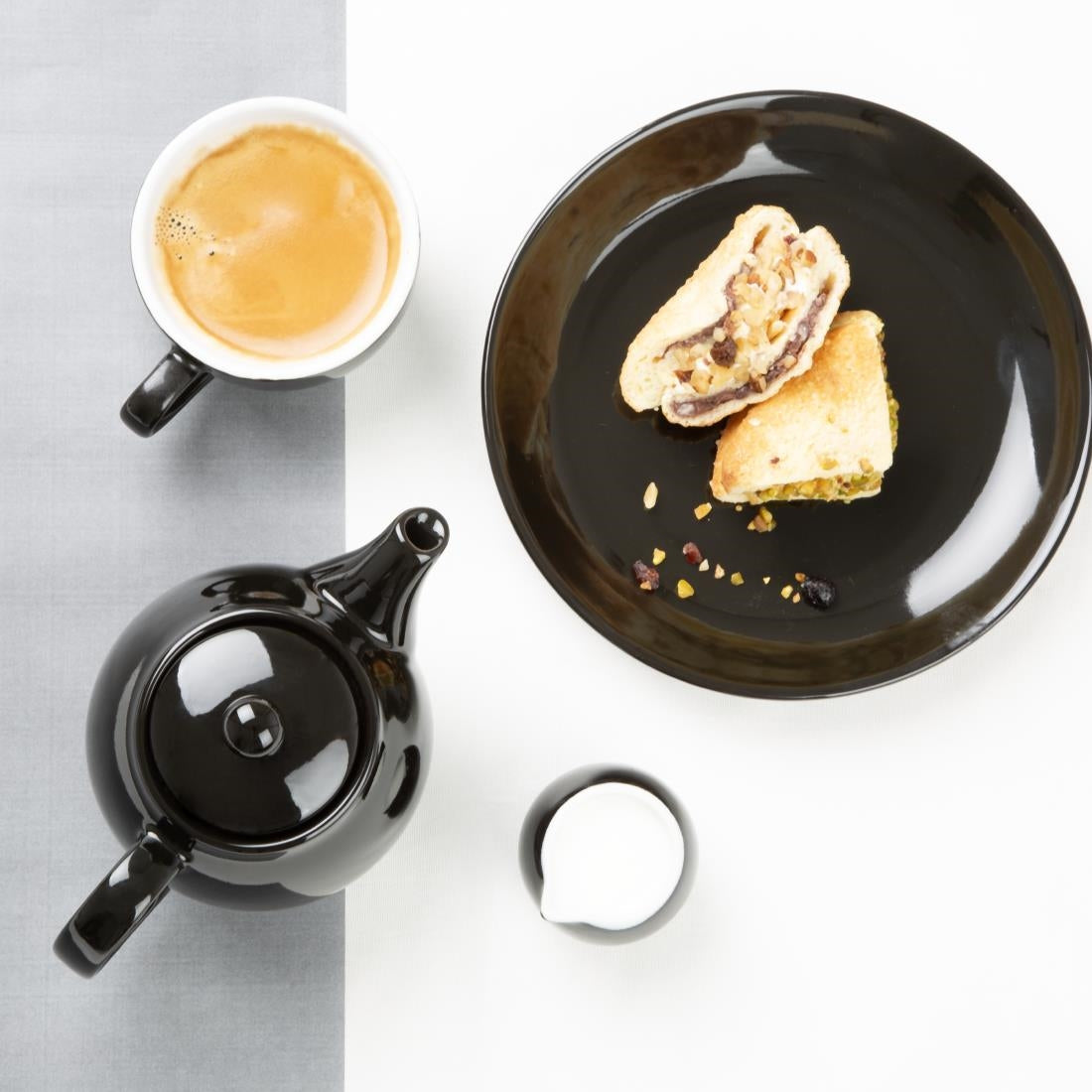 Olympia Café Theepot Zwart 450ml (2 Pakket)