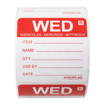 Hygiplas voedseletiketten kleurcode woensdag (500 stuks)