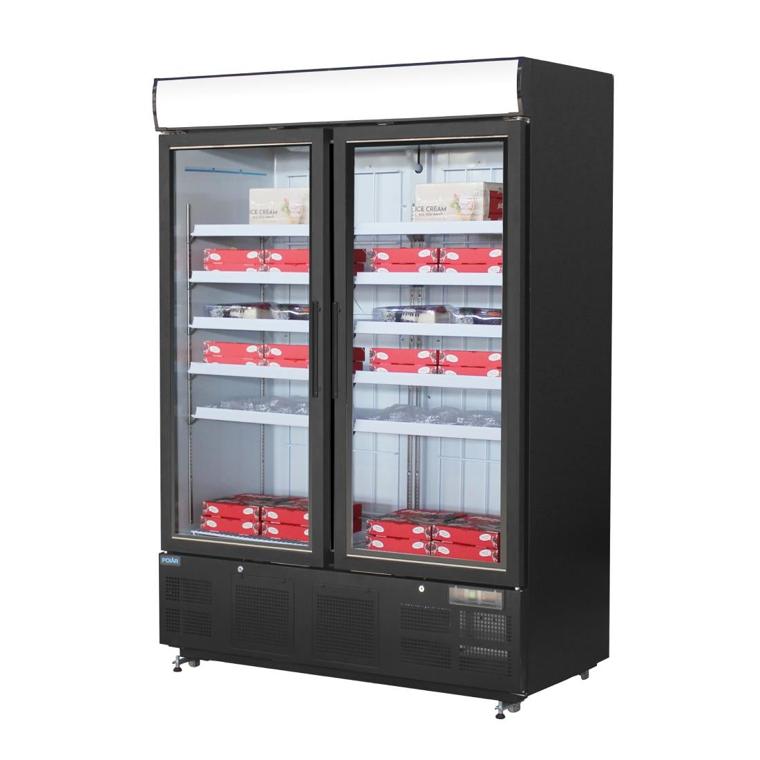 Polar G-Series Staand Display Vriezer 920Ltr Zwart