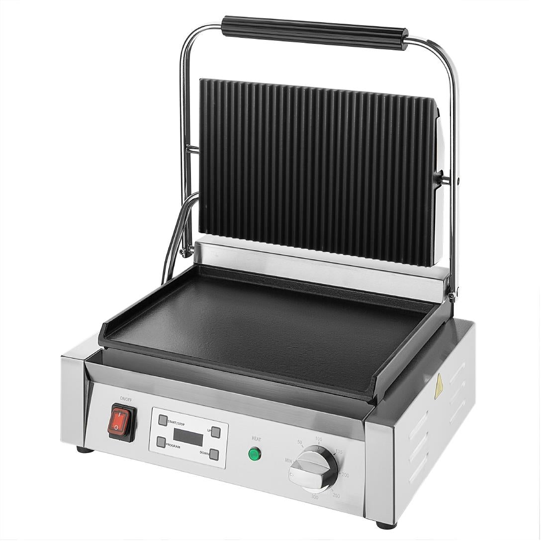 Buffalo Extra Large Contact Grill Geribbeld & Vlakke Plaat