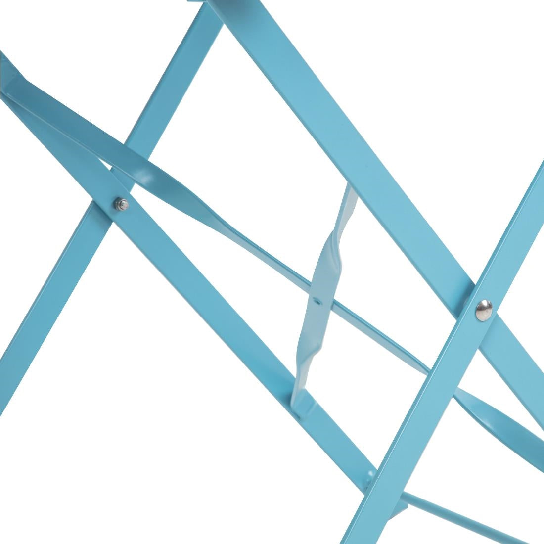 Bolero stalen opklapbare stoelen turquoise (2 stuks)