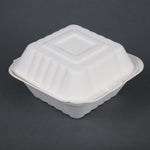 Fiesta Compostable bagasse hamburgerbakjes 152mm (500 stuks)