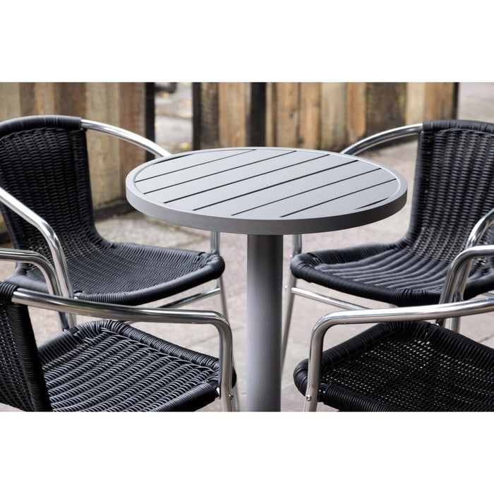 Bolero aluminium tafelblad rond lichtgrijs 580mm