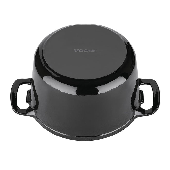 Vogue ronde inductie braadpan zwart 4L
