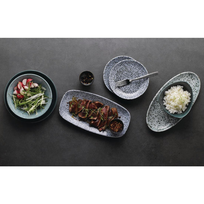 Churchill Stonecast Patina Rustic Teal Driehoekige Kom 15.2cm (pak van 12)