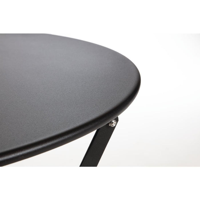 Bolero ronde stalen opklapbare tafel zwart 59,5cm