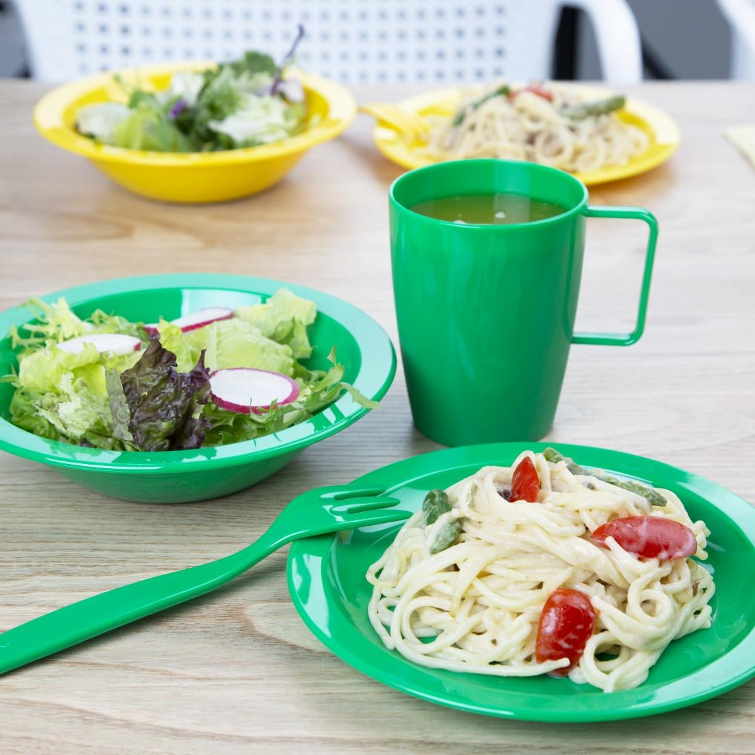 Olympia Kristallon polycarbonaat borden 23cm groen (12 stuks)