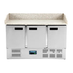 Polar G-serie saladette/pizza koelwerkwerkbank met granieten werkblad 368L