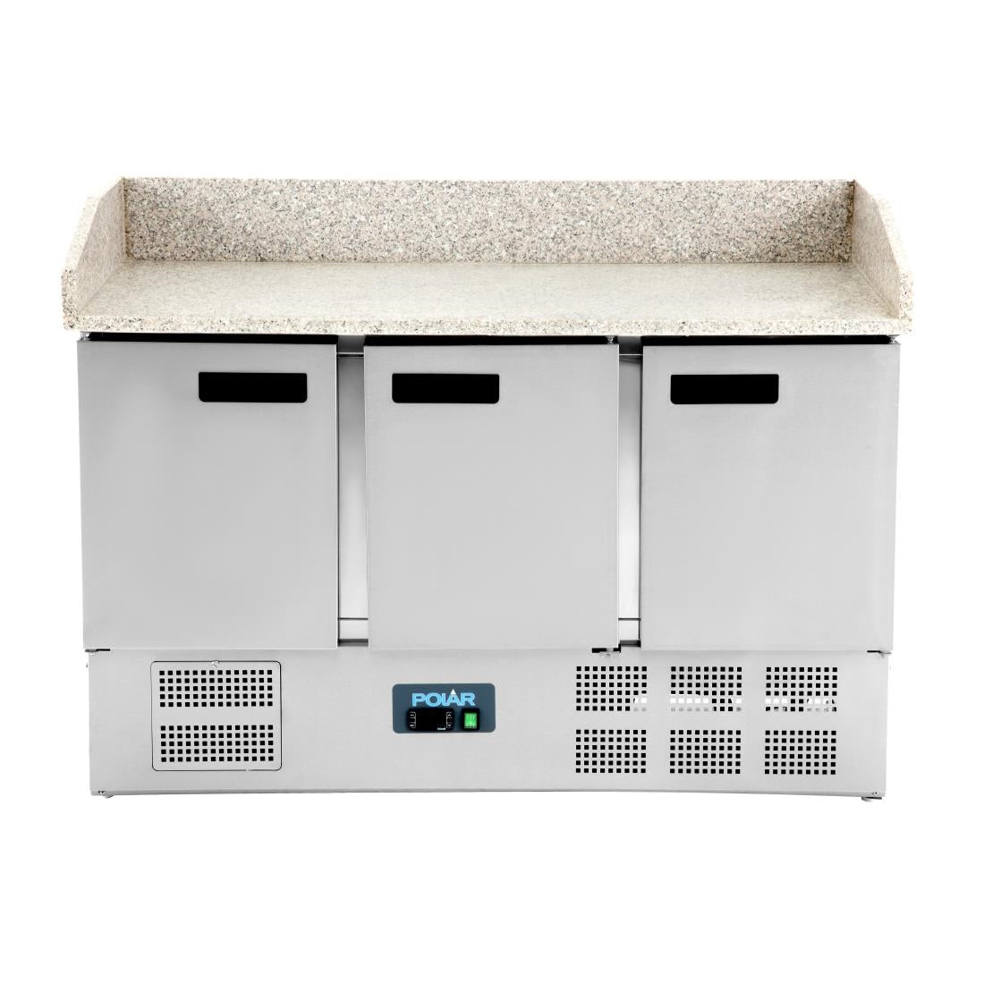 Polar G-serie saladette/pizza koelwerkwerkbank met granieten werkblad 368L