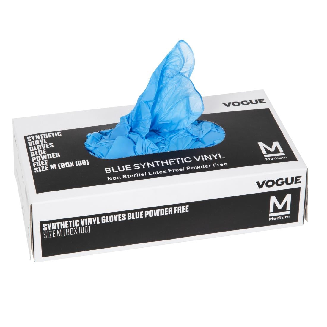 Hygiplas vinyl handschoenen blauw poedervrij M (100 stuks)