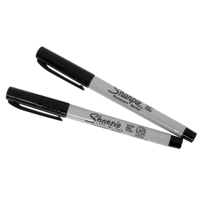 Sharpie ultrafijne permanente marker zwart (2 stuks)