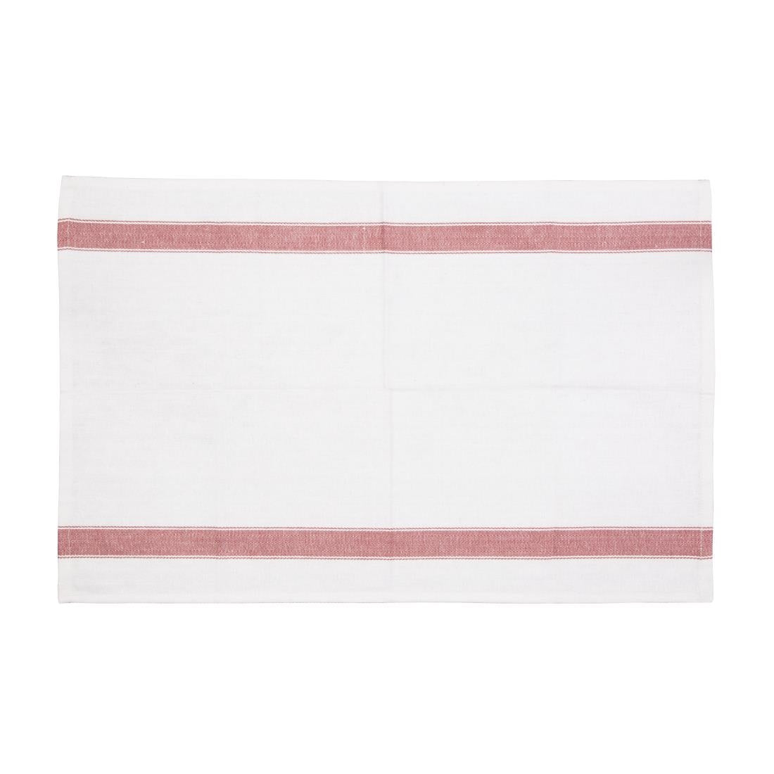 Vogue zware kwaliteit polykatoen theedoek rood 76 x 51cm