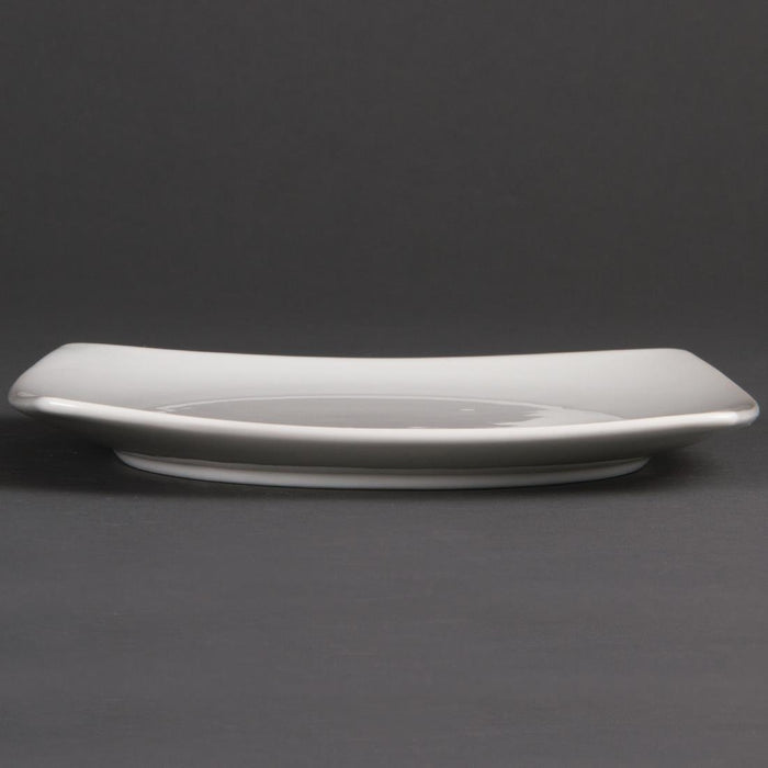 Olympia Whiteware vierkante borden met afgeronde hoeken 18,5cm (12 stuks)