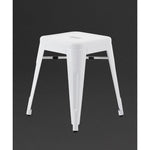 Bolero Bistro Stalen Lage Kruk Wit (4 Stuks)
