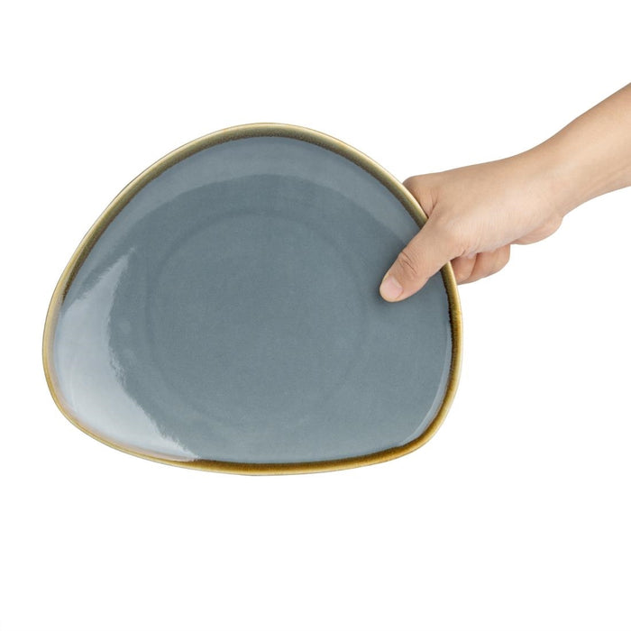 Olympia Kiln driehoekige borden blauw 23cm (6 stuks)