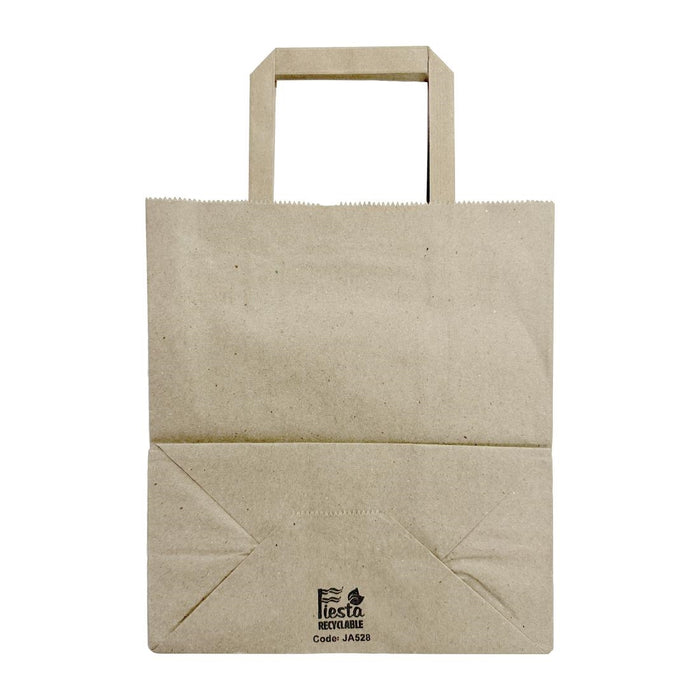 Fiesta Recycleerbare Platte Handvatten Bruine Papieren Tassen Medium (250 stuks)