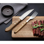 Olympia Jumbo steakmes met houten heft 25cm