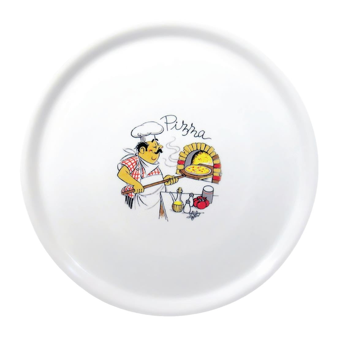 Saturnia Porseleinen Pizza Bord 330mm met Decor