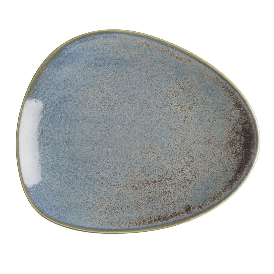 Olympia Ember Blauwe Driehoekige Borden 308 mm (Pak Van 4)