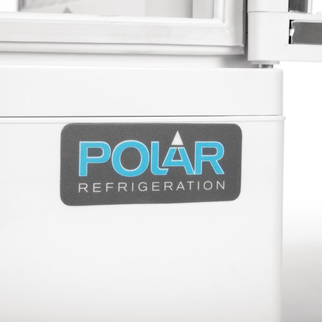 Polar C-serie koelvitrine met gebogen deuren 86L wit