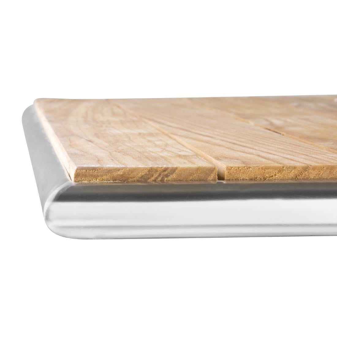 Bolero vierkante terrastafel met essenhouten blad 70cm