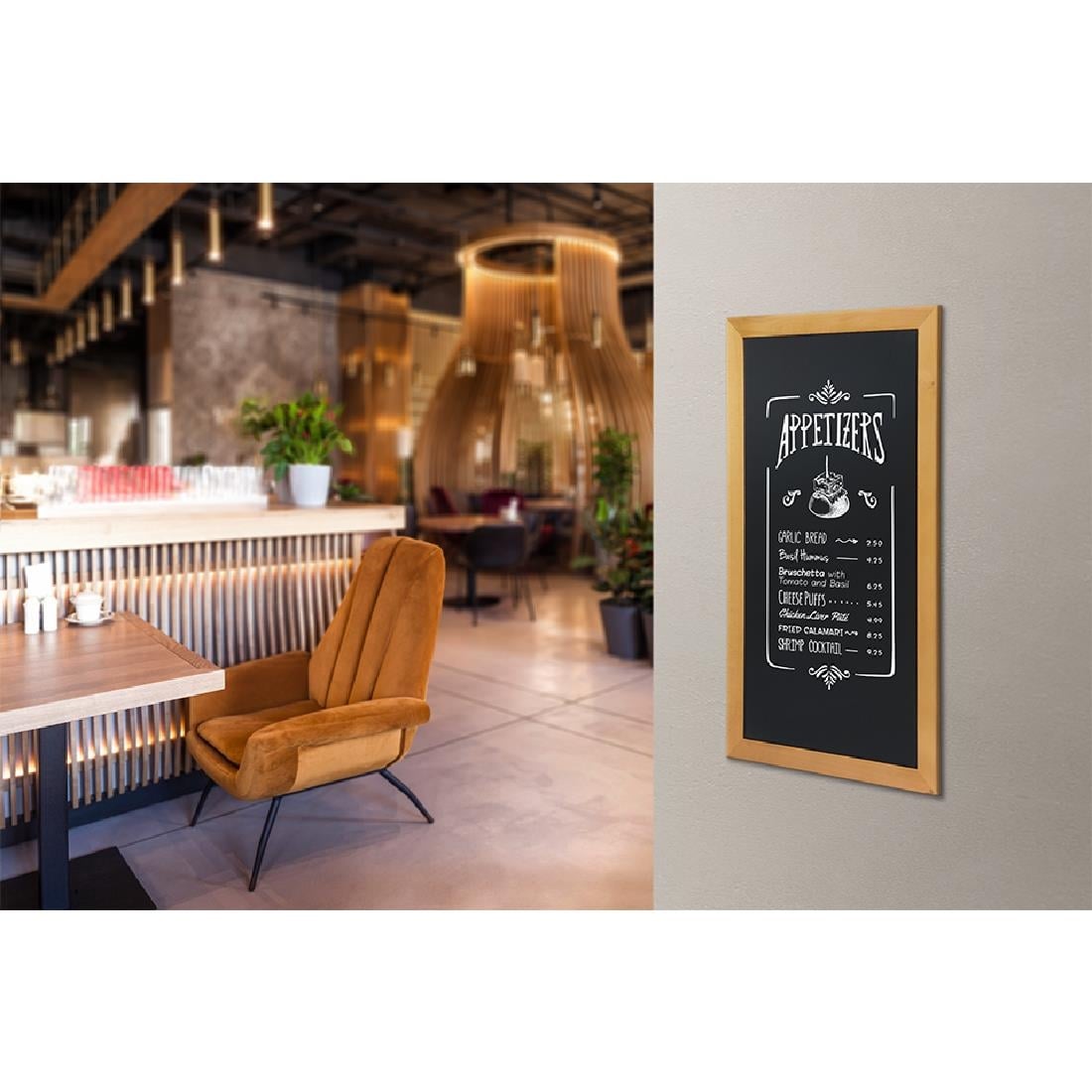 Securit lang wandbord teak effect 100x56cm