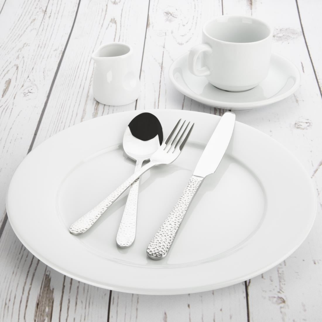 Olympia Whiteware witte borden met brede rand 28cm (6 stuks)