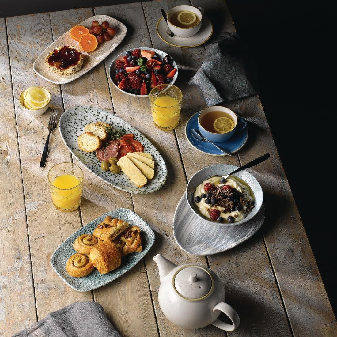 Churchill Stonecast Barley White Cappuccino Schotel 15.6cm (pak van 12)