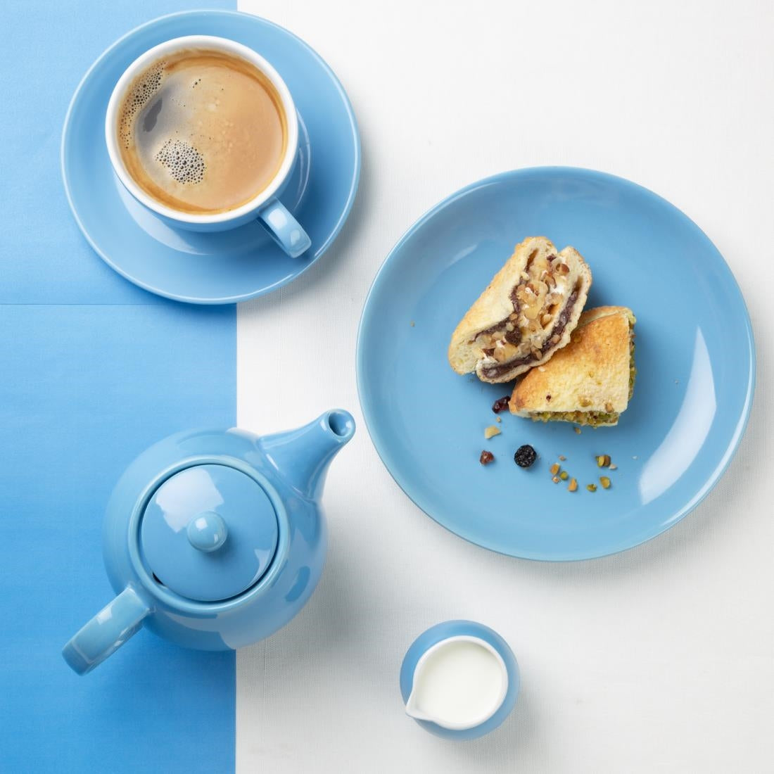 Olympia Café Theepot Blauw 450ml (2 stuks)