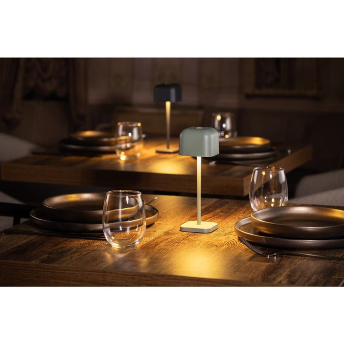 Olympia Lucca Tafellamp Vierkant Koepel Salie 200mm