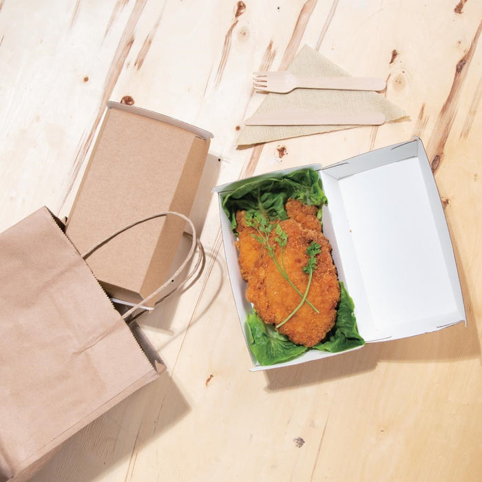 Fiesta Compostable composteerbare hamburgerdoosjes kraft klein 172mm (200 stuks)