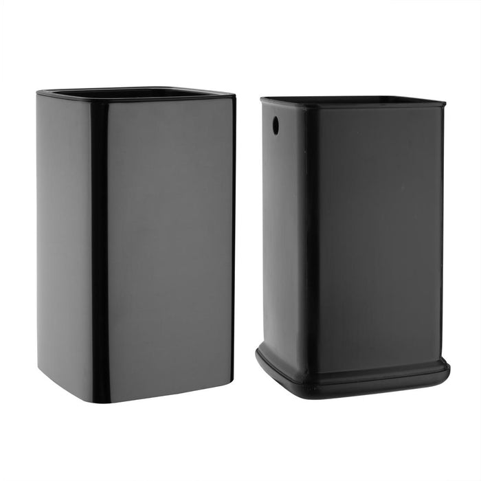 Bolero Vierkante Afvalbak Titanium Zwart 7Ltr